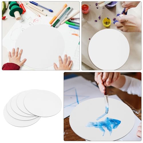Lienzo blanco redondo con algodón preimprimado de alta absorción para arte creativo 4