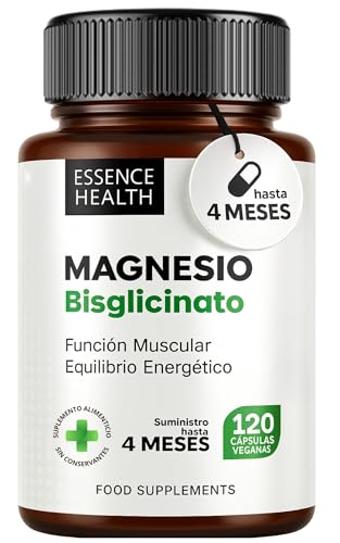 Premium Bisglicinato de Magnesio | Magnesio Bisglicinato Alta Absorción 1000mg | 120 Cápsulas | Glicinato de Magnesio para Energía, Sueño, Músculos y Sistema Nervioso