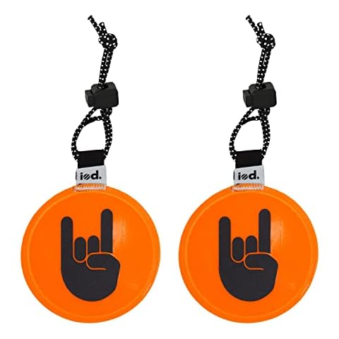 Vincita iod Reflective Multipurpose Safety Reflector with Various Fun Designs For Your Bicycles, Backpack, Stroller - Reflective Pendant - Reflector Key Chain Tag (Orange - Rock Hand) Cover