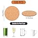 100 Pack Cork Coasters for Drinks, Absorbent Blank Saucers Blank Round for Laser Engraving, Hot Mug Safe & Non-Slip Surface Bulk DIY Coasters for Wedding, Coffee Bar, Home Decor for DIY, 90mm x 3mm