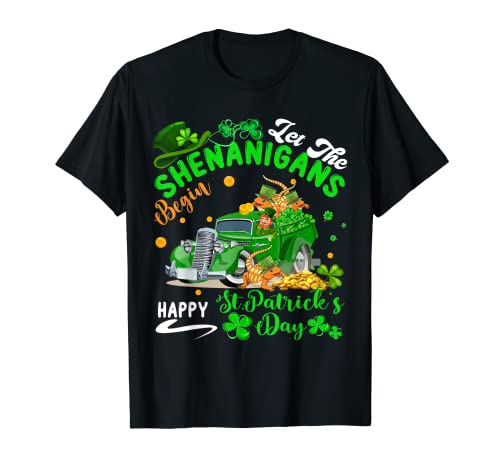 Let The Shenanigans Begin Patrick's Day Barbudo Dragons Camiseta