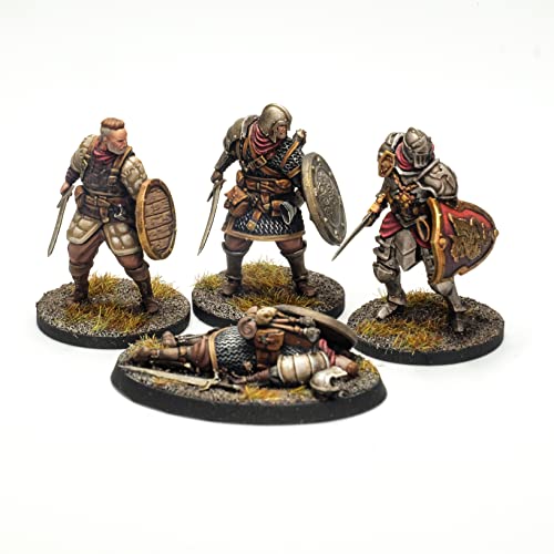 Adventurer - Paquete de 4 - Miniaturas de rol de fantasía de Mesa de Resina de 28 mm - Figuras de Personajes de Jugador Que se Pueden Pintar con Detalles increíbles Cover