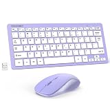 TECKNET Wireless Keyboard and Mouse Combo, Mini Cordless Computer Keyboard and Mouse Set 2.4GHz, Silent Adjustable 1600 DPI, Quiet Click, Lag-Free for Computer, Laptop, PC, Windows, Mac, Chrome OS