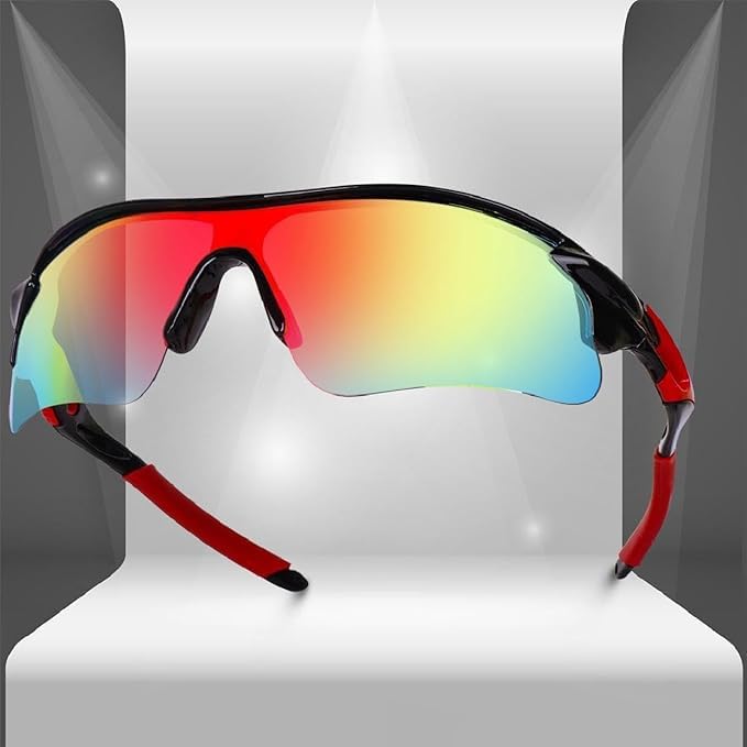Image of Black Jones Sports Sunglasses for men and women Cycling Mountain Travelling Cricket Trekking Baseball Fishing Cycling Running Golf Motorcycle Tac Glasses UV400
