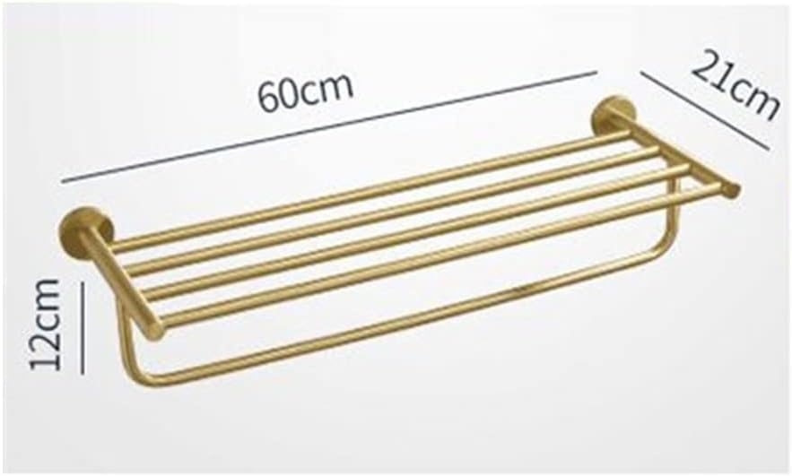 Towel Rails, Jdshfen Towel Rack Bath Hardware Towel Rack, Bathroom Shelf Towel, Brushed Brass Towel Shelf