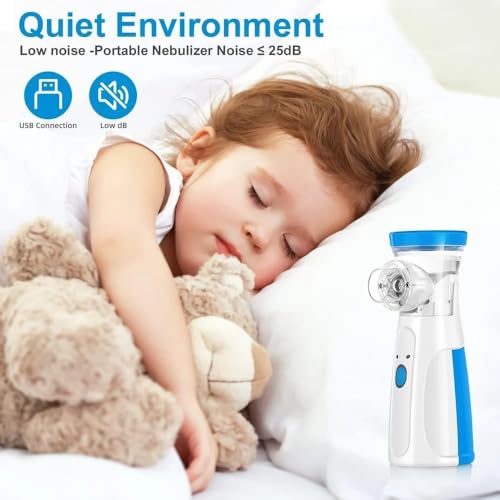 Image of Portable Mesh Nebulizer Machine with Carry pouch | Carry Pouch, Wireless, Dual Power, Auto Shut Off, Ultrasonic Nebulizer Machine, 2026 model
