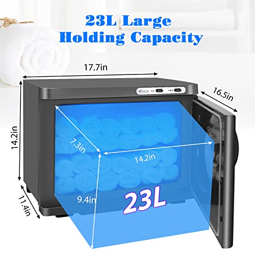 Gimify Hot Towel Warmer Heating Cabinet 23L Large Capacity Lightweight For Facial Spa Massage Salon Hotel Gym Home, Black #TOP1