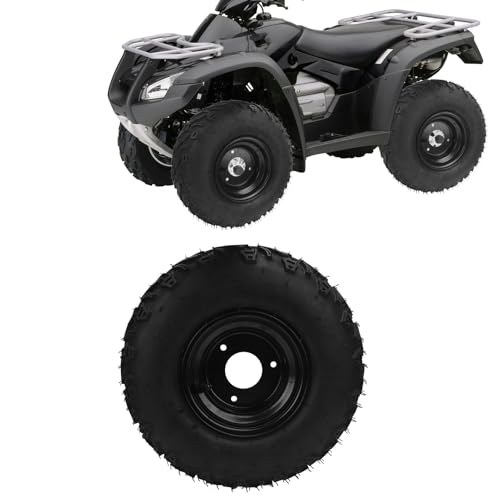 Tbest 14x5,00 Pneumatici ATV 6 Pollici con Cerchio in Lega di ferro Nero 3 Fori 6pr in Gomma Puntura Prova per Go Kart Off Road Vehicle Carre