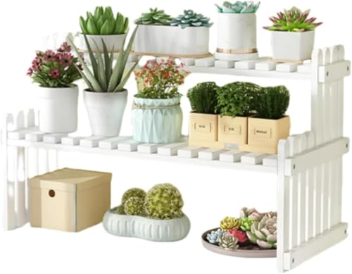 Tuyiutm �t�����[�X�^���h �K�[�f�j���O�X�^���h �V�R�| 2�i ��27cm/37cm/47cm/57cm �A�ؔ��X�^���h ���A�� �񂹐A�� �t�����[���[ ���芴 �~�͑� �����A�� ����� ���O ���� ���� �V���v�� ���C�� (�z���C�g,47*21*3