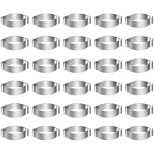 17mm-20mm Double Ear Hose Clamps, 304 Stainless Steel Rust Proof PEX Clamps for Automotive Plumbing Marine30 Pcs