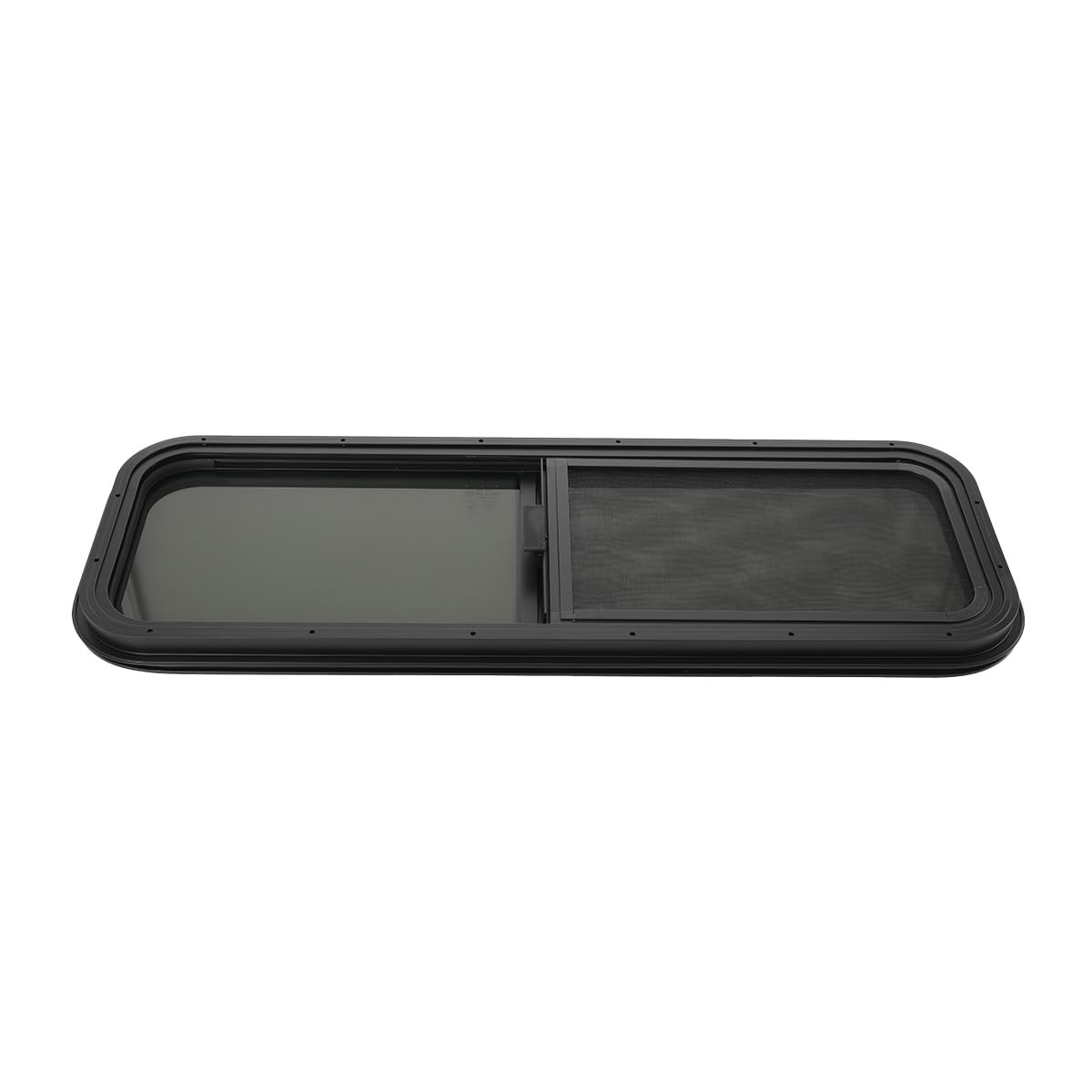 Ventana corredera para caravana, 900x300mm, con Mosquitera Integrada, Lunas tintadas de Vidrio Templado con Cierre de Seguridad para Autocaravana, Furgoneta Camper y Remolque