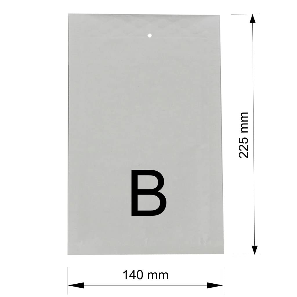 TIBU Sobres acolchados de aire, tamaño B 140 x 225 mm, 120 x 215 mm, 500 unidades