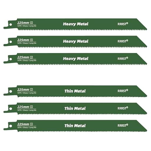 RRRST Juego de 6 hojas de sierra sable de 225 mm, 3 piezas 14TPI para metal pesado, 3 piezas 18TPI para corte fino de metal, fácil y duradero | Ya disponible en tu tienda friki favorita! En mundofriki.es!
