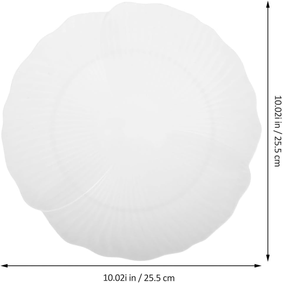 Dumpling and Noodle Plate Flower Shaped Dinnerware for Parties Reusable White Plastic Dessert Plates Unbreakable and Design for Home and Events