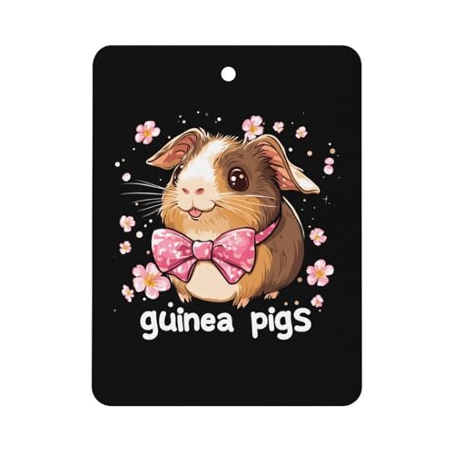 Guinea Pigs Cute Pets Car Air Freshener Hanging Aromatherapy Tablets for Car Accessories Square