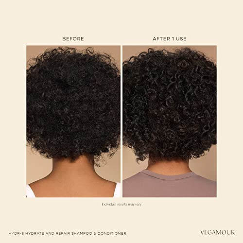 Vegamour Hydr-8 Hydrate And Repair Conditioner - Hydrating Conditioner With Marula Oil, Moringa Oil, Ceramides & Biotin, Natural Conditioner For Dry Hair #TOP6