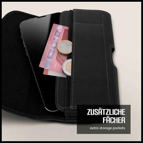 Étui de ceinture pour Samsung Galaxy Z Flip 7 chic en cuir synthétique noir - 3