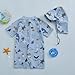 Hnyenmcko Infant Baby Boy Girls Rash Guard Swimsuit Short Sleeve Zipper Bathing Suit Toddler One Piece Swimwear Sunsuit (Fi-Blue af, 6-12 Months)