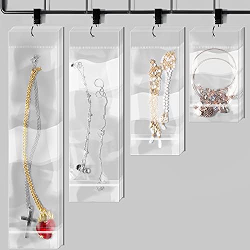 4 Size Clear Hanging Bags, Resealable Bag,