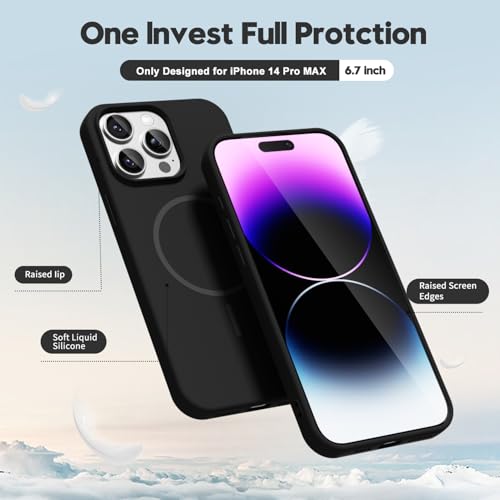 Coque magnétique iPhone 14 Pro Max charge sans fil Magsafe noire