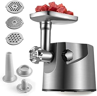 Flexzion Electric Meat Grinder 2000W Heavy Duty Brushed Steel Body Sausage Stuffer Mincer