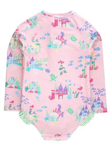 Image of RuffleButts Girls One Piece Rash Guard Baby Swimsuit UPF 50+ Sun Protection