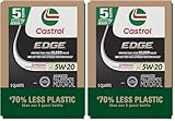 Castrol Edge 5W-20 Advanced Full Synthetic Motor Oil, 5 Quart, Eco Pack (Pack of 2)