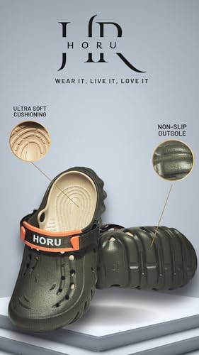 HORU Unisex Slip-On Clogs – Lightweight Breathable Foam Slides for Men & Women, Nursing, Garden, Kitchen, Non Slip Shoes, Waterproof Work Footwear, Classic Mules & Clogs for Adults4