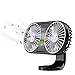 Mgichoom Ventilador pequeño para Coche de Dos Cabezales, Ventilador de refrigeración portátil para vehículos con Doble Cabezal, Pequeño Ventilador automático portátil silencioso de Doble Cabezal