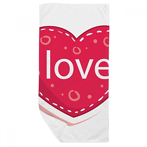 Serviette de douche multicolore à motif cœur de dimensions 35x70cm - 2
