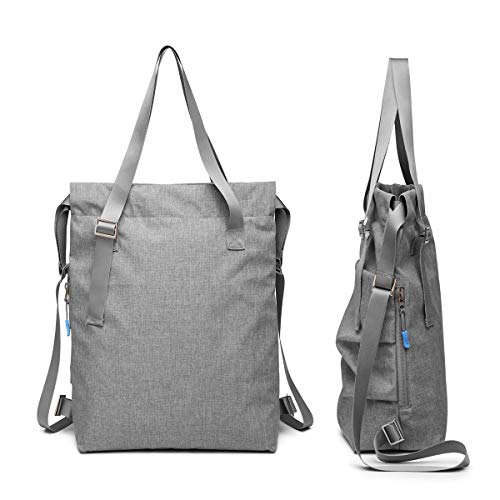 Y.u.m.c. 2-Way Carry Drawstring Gym Bag For Women Sport Cinch Beach Bag Waterproof Sackpack With Wet Pocket,Lightweight (Grey) #TOP4