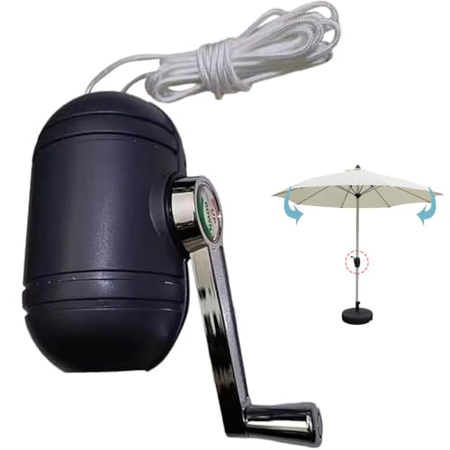 Piezas de paraguas voladizo con manivela ajustable resistente de plástico para patio 7