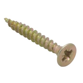 Spectre Advanced Multi-Purpose Woodscrews | 3.5 x 30mm | Zinc Yellow Passivated | Box 200 | Advanced Zinc Yellow Passivated Wood Screws Countersunk Timber Fasteners for Hardwood MDF