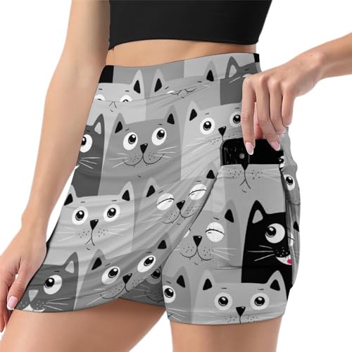 Jupe short de golf athlétique avec poche intégrée pour sport