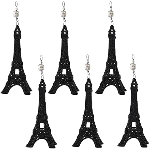 Kimura's Cabin Ghost House Branch Decoration 6 pcs Black Eiffel Tower Pendant Halloween Decoration for Halloween Party Indoor and Outdoor Supplies (Black Tower) Cover
