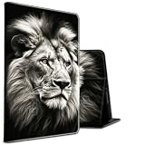 Case for Kindle Fire 7 Tablet (12th Gen, 2022 Release) and Fire 7 Kids Tablet (12th Gen, 2022 Release) PU Leather Shockproof Stand Protective Cover with Auto Sleep/Wake,Lions