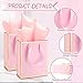 Yeaqee 24 Pack Metallic Paper Gift Bags with Handle and Tissue 9x7x3.1 Gold Foil Welcome Favor Bags Return Gifts for Wedding Fall 5 Senses Christmas Bridesmaid Birthday(Pink Gold)