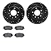 Dynamic Friction Company Rear Brake Rotors-Drilled and Slotted-Black with 5000 Advanced Brake Pads 8502-54044