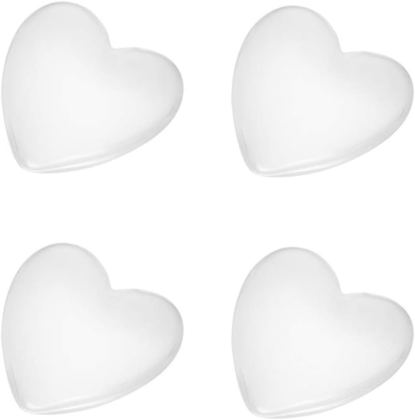 Healifty Heart Shaped Jewelry Sticker 0.98 Inch Clear Flatback Patch DIY Jewelry Accessory for Earrings Cufflinks and Crafts Decoration