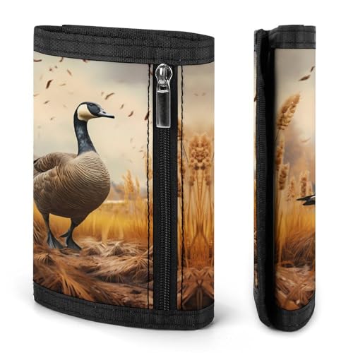 Goose Tri-fold Wallet Slim Money Clip Credit Card Holder Wallets for Men Gift3