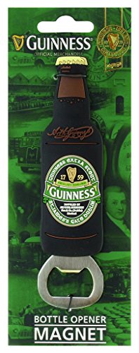 Guinness Green Collection Bottle Opener Magnet - Beer Shaped Cap Remover