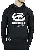 53%Polyester,47%Baumwolle Ecko Herren Designer Langärmlig mit Kapuze Kapuzenpulli, Schwarz, Dunkelgrau, Grau - Schwarz, S