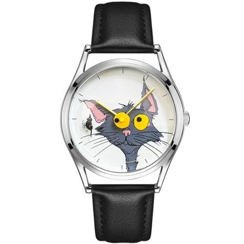 Image of Cat & Mouse Fun Watch, Cute Rat-Mouse Duo Wristwatch, Minimal, Playful & Perfect for Daily Wear