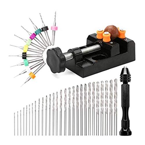 Ewrt Pin Vises Hand Drill Bits, Mini Twist Drill Bits Set Pin Vice Rotary Tools With Carving Clamp For Craft Carving, Diy, Woodworking, Plastic, Resin, Jewelry Making #TOP3