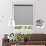 Blackout Shades Roller Shade Window Blinds, Black Out 99% Light & UV, Thermal, Cordless and Easy to Pull Down & Up, Gray, 36
