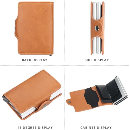 Premium RFID Blocking Wallet, Pop Up Card Case, Men's or Ladies' Credit card wallet，Aluminum Card Holder，Minimalism，9-14 Card Capacity | Cash Slot2