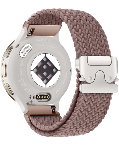 �ґg�X�g���b�`�i�C�����o���h Garmin Venu 3S 2S/Vivoactive 4S/Vivomove 3S/Forerunner 255S/ Forerunner 265S�o���h�ɑΉ� 18mm �L�k���\�t�g�X�|�[�c�X�g���b�v �N�C�b�N�����[�X�r