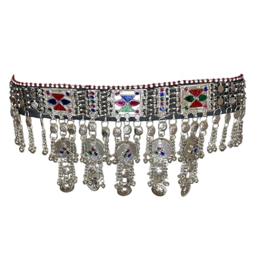 Duel On Jewel Afghan Kuchi Tribal Womens Coins Waist Hip Belt Halime Ertuğrul Kayi Turkman - Belly Dancing Navratri