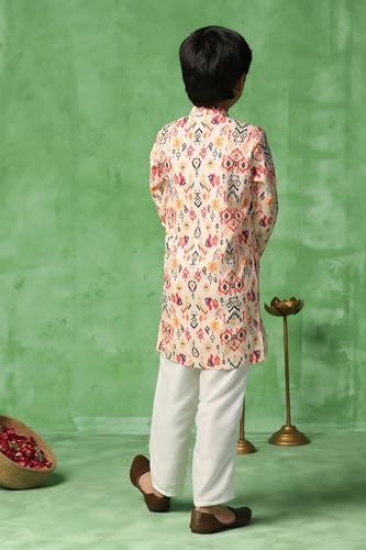 Image of Fashion Dream Boy's Cotton Blend Printed Kurta Pant Set|Kurta Set|Kurta And Pant Set|Kids Ethnic Set|Ethnic Set