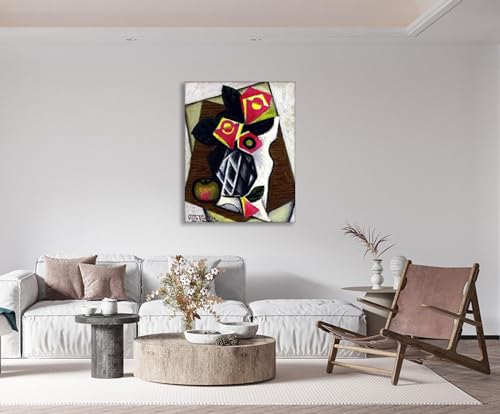 Tableau cubisme abstrait impression sur toile fleurs déco murale 30x40